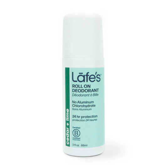 Lafe's Mineral Salt Aluminum Free Deodorant Roll On - Fresh (Cedar + Aloe Vera)