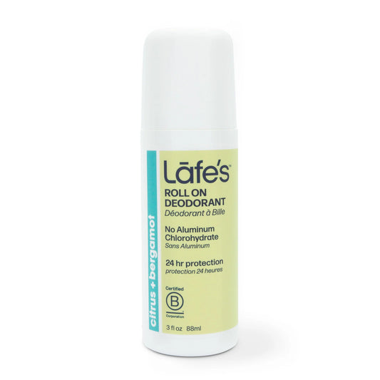 Lafe's Mineral Salt Aluminum Free Roll On Deodorant (Citrus + Bergamot)